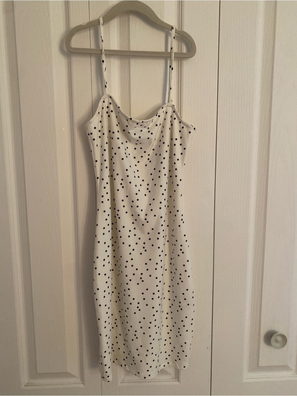 Forever 21 White Dress with Black Star Print